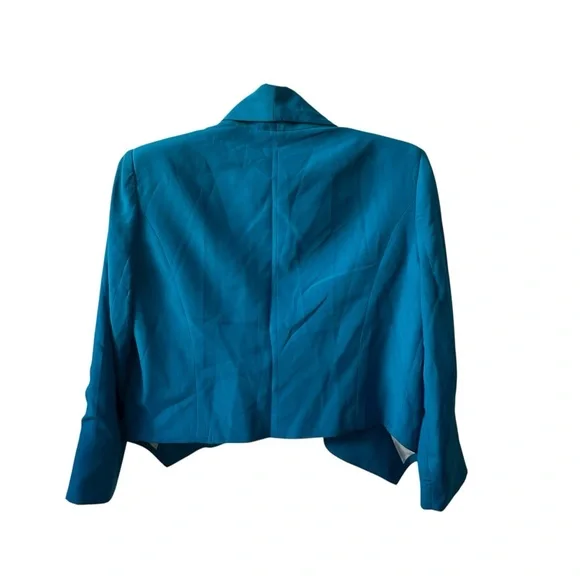 Bebe Open Front Blazer Teal Blue Women’s Size Small Excellent Used Condition EUC - Picture 2 of 4